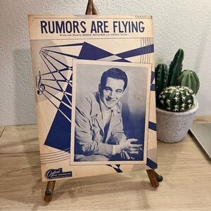 Vintage 1946 Rumors Are Flying Sheet Music Bennie Benjamin